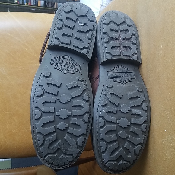 Harley Davidson Motorcycle Vintage Distressed Brown Leather Boots 11 - Picture 9 of 14